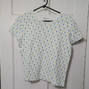 KIM ROGERS PETITE SMALL WOMEN LADIES SMALL FLOWER PRINT GREEN BEIGE BLUE GREEN